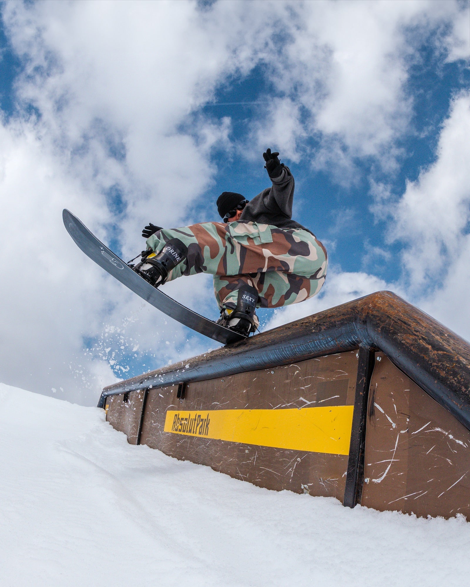 Rider grinding a feature using Bataleon Snowboard Disaster+ | Bataleon Snowboards 2025/2026