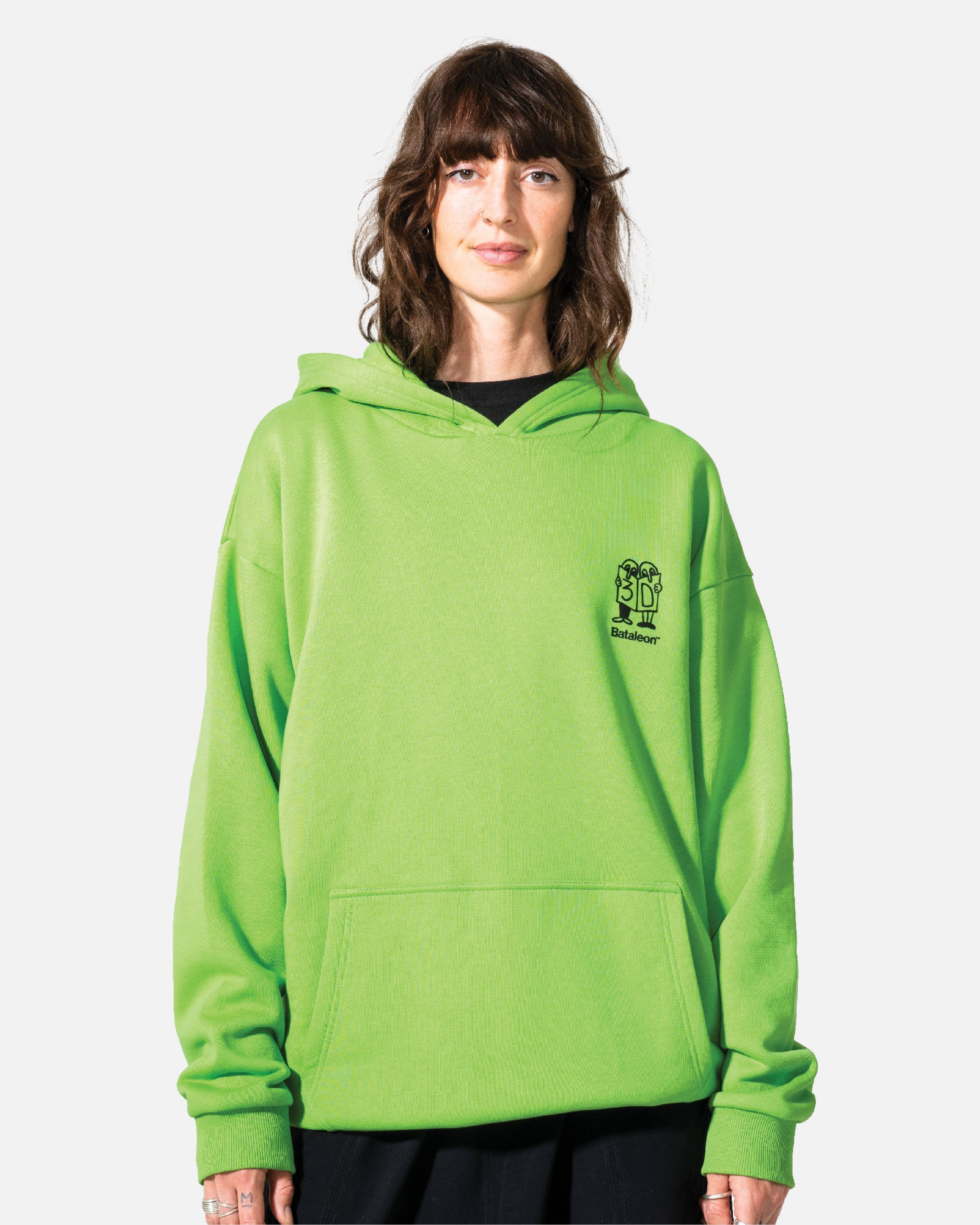 Green color hoodies top