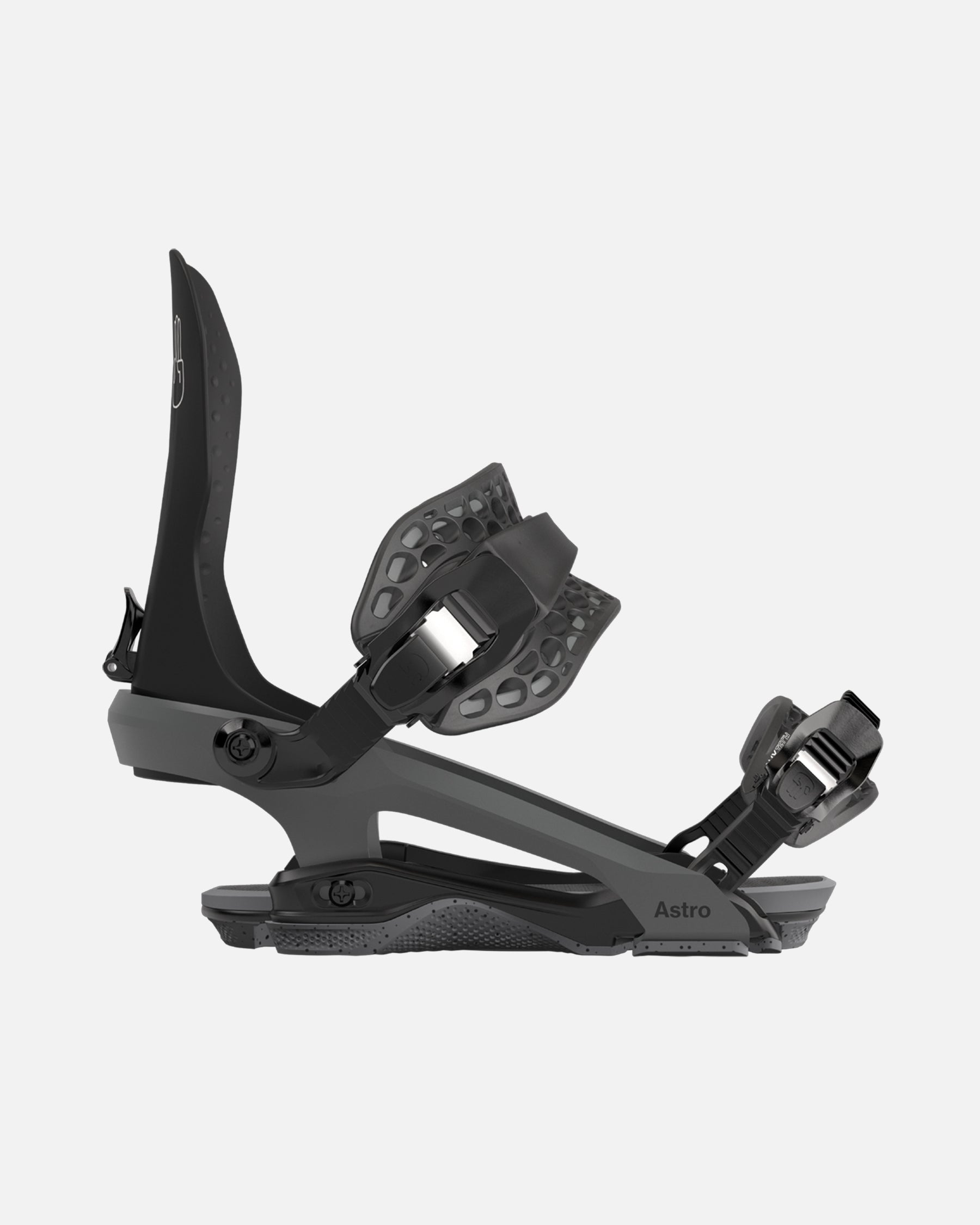 Men snowboarding bindings in black. Astro Fullwrap 2025 | Bataleon Snowboards™ 2025.