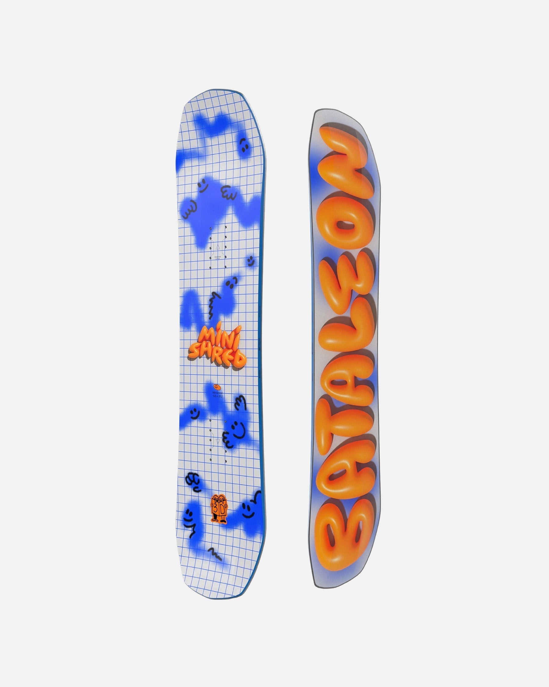 Children snowboard in black. Minishred 2025 | Bataleon Snowboards™ 2025.
